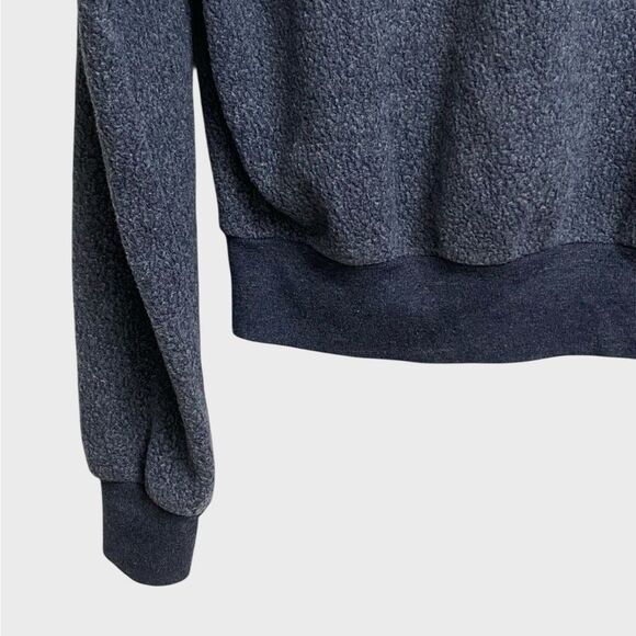 Alternative Apparel Triblend Eco-Fleece Sweatshirt Women's Size L Navy Crewneck - Picture 8 of 16